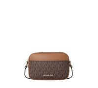 Michael Kors Jet Set Small Signature Logo Camera Crossbody Bag Brown