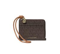 Michael Kors - Jet Set Small Signature Logo Card Case Wristlet - Accessories - Mujer - Marrón - ONE SIZE -