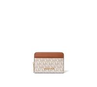 Michael Kors - Jet Set Small Signature Zip-Around Card Case - Accessories - Mujer - Beige - ONE SIZE -