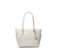 Michael Kors Jet Set Top Zip Tote, Piezas metálicas doradas/vainilla/rosa delicado, talla única