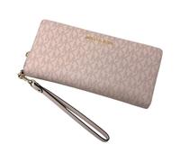 Michael Kors Jet Set Travel Monedero Logo Monedero Monedero Cartera Grande Grande, Rosa., 19/9/3cm, Clásico