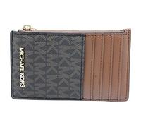 Michael Kors Jet Set Travel Top Zip Card Case Wallet Coin Pouch Brown Jet Set Travel