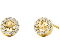 Pendientes de botón Michael Kors circonita chapada en oro circonita MKC1033AN710