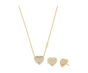 Michael Kors Juego de joyas para mujer de piedras semipreciosas con collar y pendientes