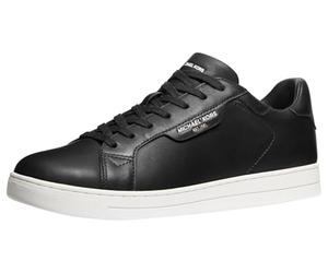 Michael Kors Keating - Tenis con cordones para hombre, Negro (Leather/Black), 9.5