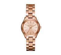 Michael Kors - Reloj Delgado de Pasarela para Mujer con 3 Asas y Correa de Acero Inoxidable en Oro Rosa MK3513