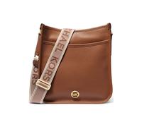 Michael Kors Leather Messenger Bag With Logo Strap In Beige Talla: OS | Bolsas de Mano Outlet | Mujer | Marrón
