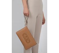 Michael Kors Leather Top Zip Wristlet In Beige Talla: OS | Bolsos de Mano Outlet | Mujer | Marrón