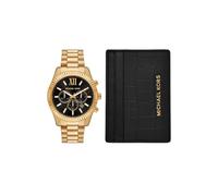 Michael Kors Lexington MK9245SET - Reloj de Acero Inoxidable en Tono Dorado de 44 mm para Hombre