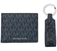 Michael Kors Malone - Juego de cartera delgada y llavero de regalo, Almirante/Azul pálido, One Size