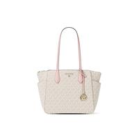 Michael Kors Marilyn - Bolsa de mano mediana con cremallera superior, herrajes en tono dorado/firma MK/Blush Multi
