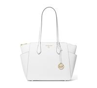 Michael Kors Medium Leather Top Zip Bucket Messenger Bag In White Talla: OS | Bandoleras Outlet | Mujer | Blanco