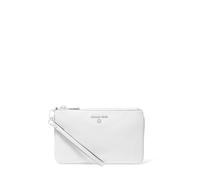 Michael Kors Medium Top-Zip Wristlet, Jet Set Charm Pulsera Mediana con Cremallera Superior Mujeres, Herrajes Plateados Blanco Óptico, Talla única