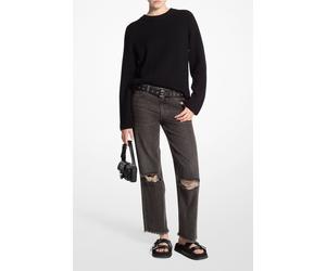Michael Kors Merino Boxy Crew Sweater Black Talla: S | Jerséis de Punto Outlet | Mujer | Negro