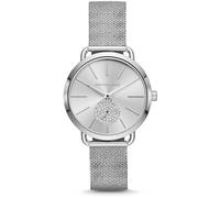 MICHAEL KORS MK3843 Portia Cristal Esfera Plateada Reloj de Señora