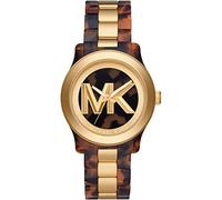 Michael kors reloj runway de acetato en carey y tono dorado rf mk7354