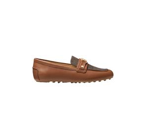 Michael Kors - Mocasín de cuero con motivo de logotipo - Shoes - Mujer - Marrón - 36 EU -