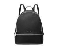 Michael Kors Mochila Rhea Logo Mediano Negro Plateado