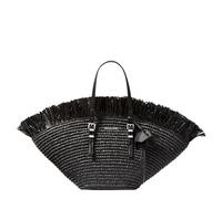 Michael Kors Mujer Isa Small Fan Tote, negro/negro, Einheitsgröße