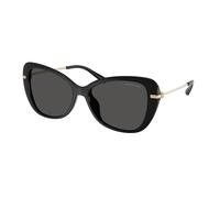 Michael Kors Mujer Sunglass Saint Croix - Color del Marco: Negro, Color de la Lente: Gris oscuro liso