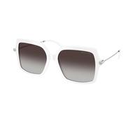 Michael Kors Mujer MK2247U QUOGUE 31008G Gafas de sol Acetato Blanco Gris Cuadrada Normal Sombreado