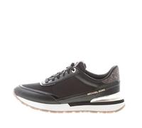 Michael Kors Mujer Sneaker Nova de Piel y Tela Negro Más Oro, Negro , 36 EU