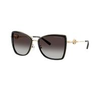 Michael Kors Mujer Sunglass Corsica - Color del Marco: Dorado claro / Negro, Color de la Lente: Gris oscuro degradado