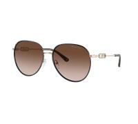 Michael Kors Mujer Sunglass Empire - Color del Marco: Dorado claro / Tortuga oscuro, Color de la Lente: Marrón Degradado