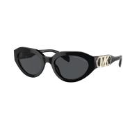 Michael Kors Mujer Sunglass Empire Oval - Color del Marco: Negro, Color de la Lente: Gris liso