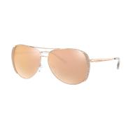 Michael Kors Mujer Sunglass MK1082 Chelsea Glam - Color del Marco: Rose Gold, Color de la Lente: Flash Rose Gold