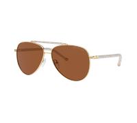 Michael Kors Mujer Sunglass MK1146 Portugal - Color del Marco: Dorado claro brillante, Color de la Lente: Marrón liso