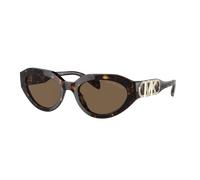 Michael Kors Mujer Sunglass MK2192 Empire Oval - Color del Marco: Carey Oscuro, Color de la Lente: Marrón liso