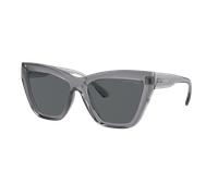 Michael Kors Mujer Sunglass MK2211U Dubai - Color del Marco: Azul y transparente, Color de la Lente: Gris oscuro liso