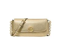 Michael Kors Nolita - Bandolera pequeña con cadena con solapa para mujer, tono dorado, Oro pálido, Medium, Nolita - Cadena pequeña con solapa
