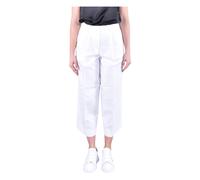 Michael Kors- Pantalones Anchos Cropped- Trousers- Mujer- Blanco- 3XS- Pantalones Anchos Cropped