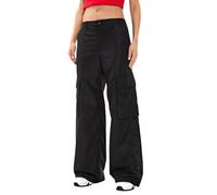 Michael Kors- Pantalones Cargo de Pierna Ancha Tejidos- Trousers- Mujer- Negro- S- Pantalones Cargo de Pierna Ancha Tejidos
