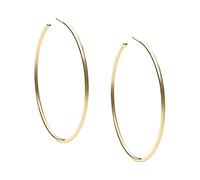 Michael Kors Pendientes de aro en tono dorado para mujer; aretes de aro para mujer; aretes de acero inoxidable; joyas para mujer, Latón