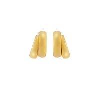 Michael Kors Pendientes de aro para mujer, latón chapado en oro de 14 quilates, talla única, sin piedra preciosa, talla única, latón, sin piedras preciosas, Talla única, Latón, Sin piedra preciosa