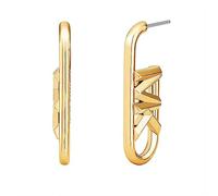 Michael Kors - Pendientes de aro Premium Kors MK de latón dorado para mujer, MKJ8082710