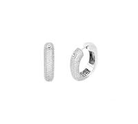 Michael Kors Premium Pendiente de latón en tono plateado para mujer, MKJ8604040