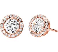 Michael Kors Pendientes para mujer de metal dorado rosa con piedras semipreciosas y cierre de poste