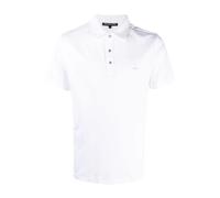 Michael Kors- Polo Blanco con Logo Bordado- Tops- Hombre- Blanco- XL- Polo Blanco con Logo Bordado