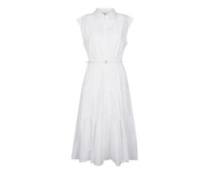 Michael Kors- Poplin Shirt Dress- Dresses- Mujer- Blanco- L- Poplin Shirt Dress