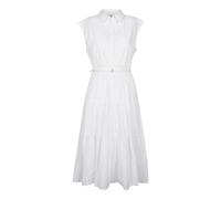Michael Kors- Poplin Shirt Dress- Dresses- Mujer- Blanco- M- Poplin Shirt Dress