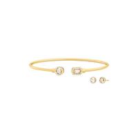 Michael Kors Premium Mujer Pulsera de plata de ley en tono dorado, MKC1852SET