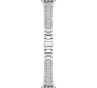 Michael Kors Pulsera compatible con Apple Watch, 38/40/41 mm 20 mm Acero inoxidable plateado, MKS8006