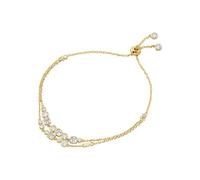 Michael Kors Pulsera para mujer de piedras semipreciosas con doble cadena y cierre deslizante