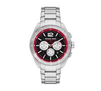 Michael Kors Reloj Accelerator 2 para Hombre, Movimiento cronógrafo de Cuarzo con Correa de Acero Inoxidable, Rojo carmesí