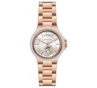Michael Kors Reloj Camille para mujer, movimiento cronógrafo de cuarzo de 33 mm con correa de acero inoxidable, Oro cobrizo