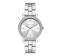 Michael Kors Reloj Corey para Mujer, Movimiento de Cuarzo a Tres Agujas con Correa de aleación o Piel, Plata